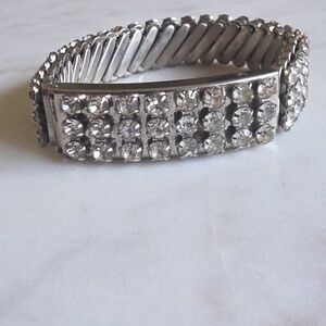 1950s Vintage rhinestone locket bracelet